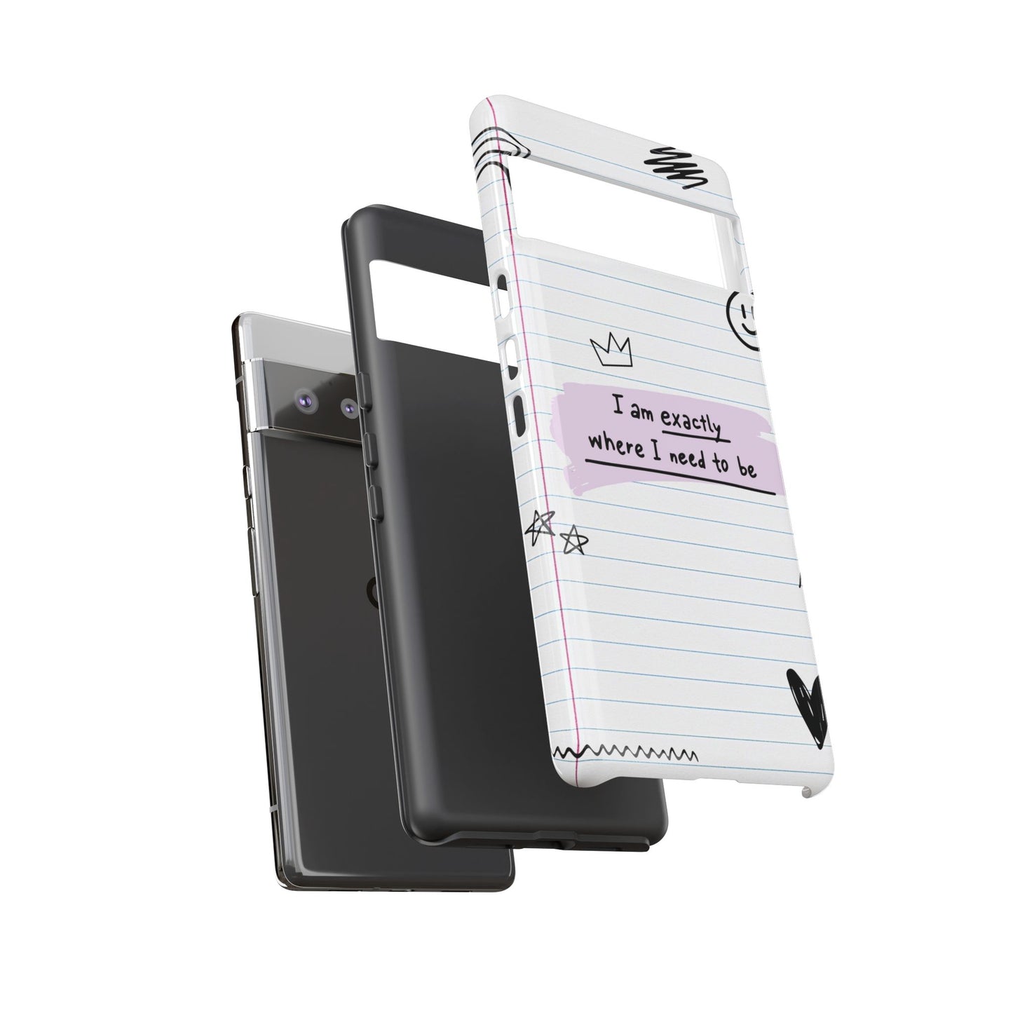 Self Affirmation Doodle Paper Phone Case