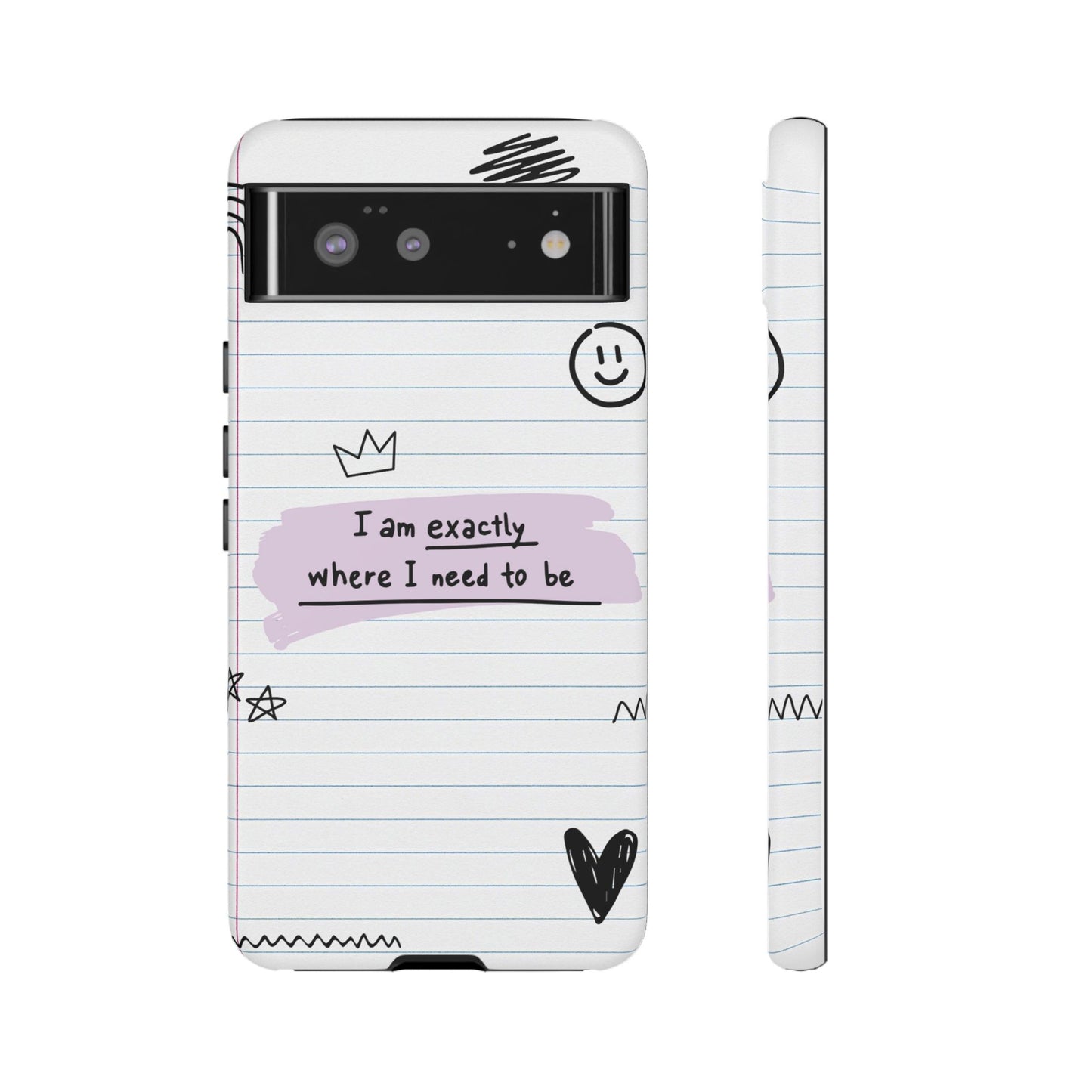 Self Affirmation Doodle Paper Phone Case