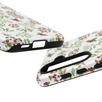 Red Green Watercolor Chriatmas Phone Case