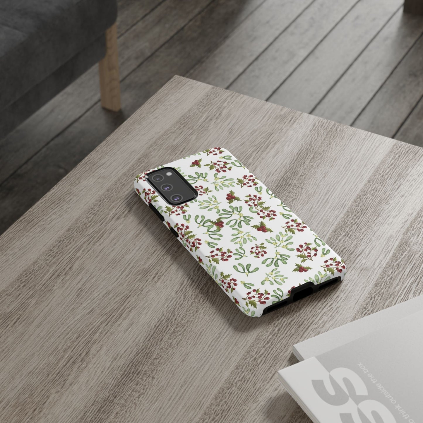 Red Green Watercolor Chriatmas Phone Case
