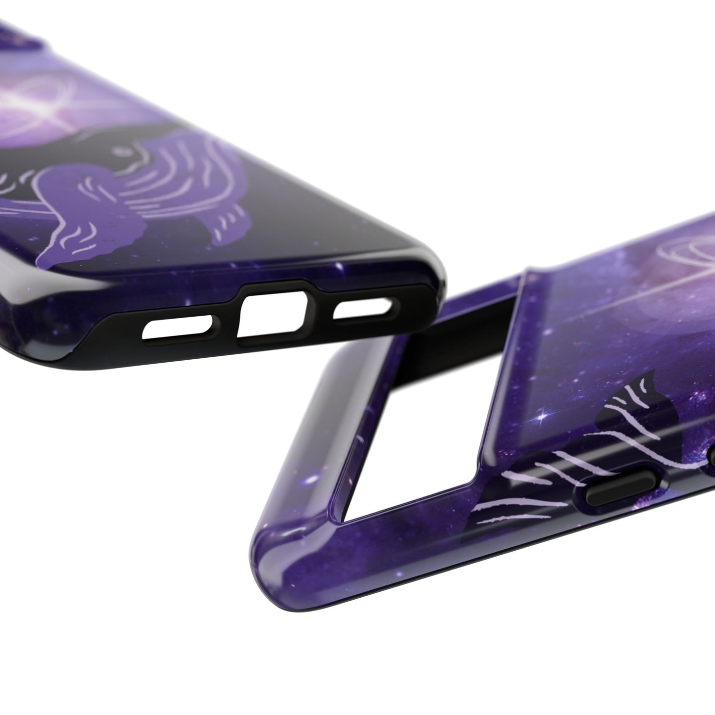 Purple Whale in Outer Space Phone Case