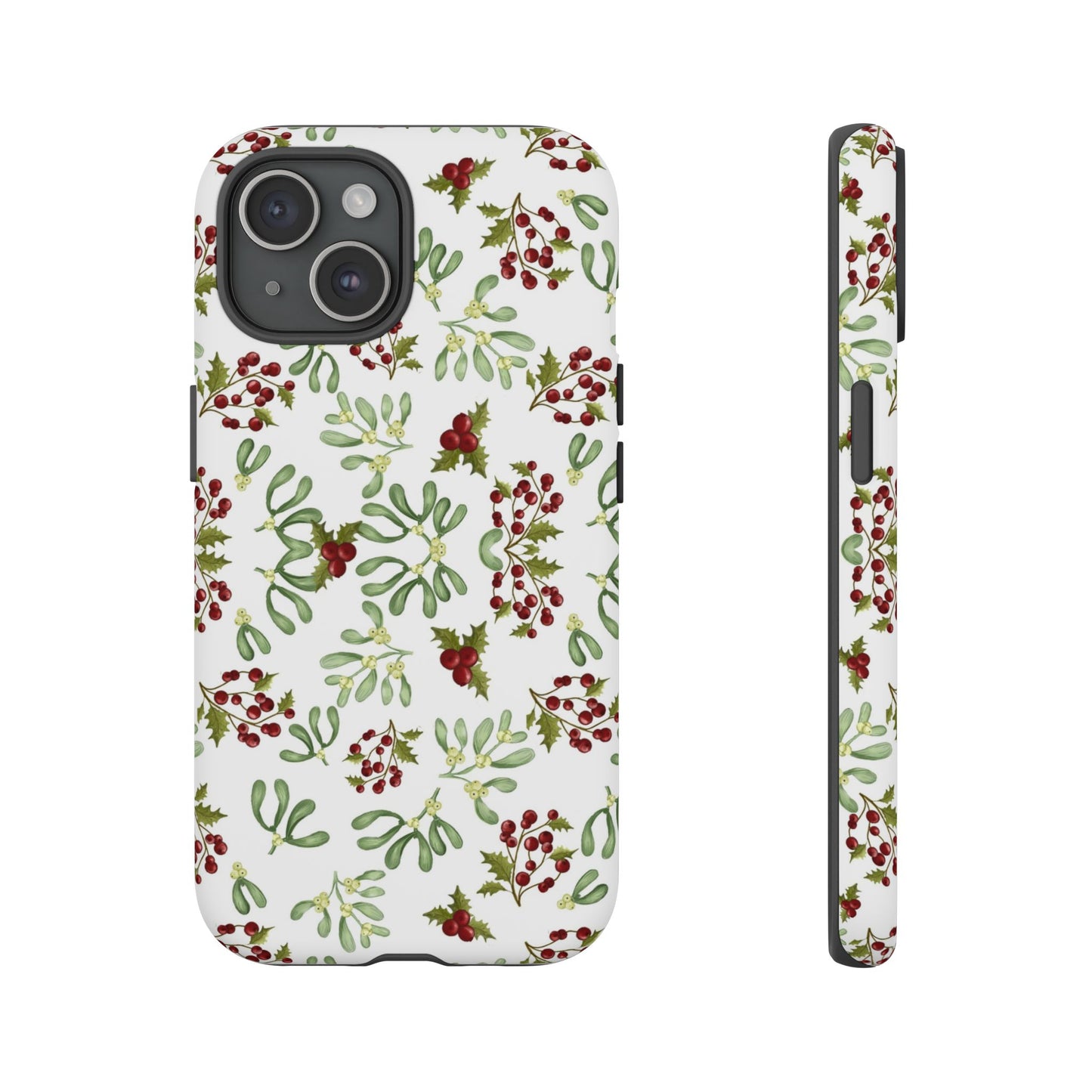 Red Green Watercolor Chriatmas Phone Case