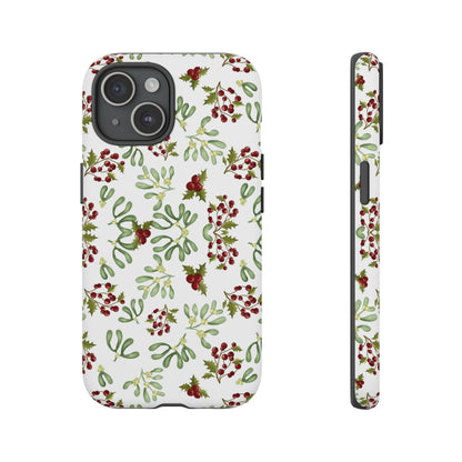 Red Green Watercolor Chriatmas Phone Case