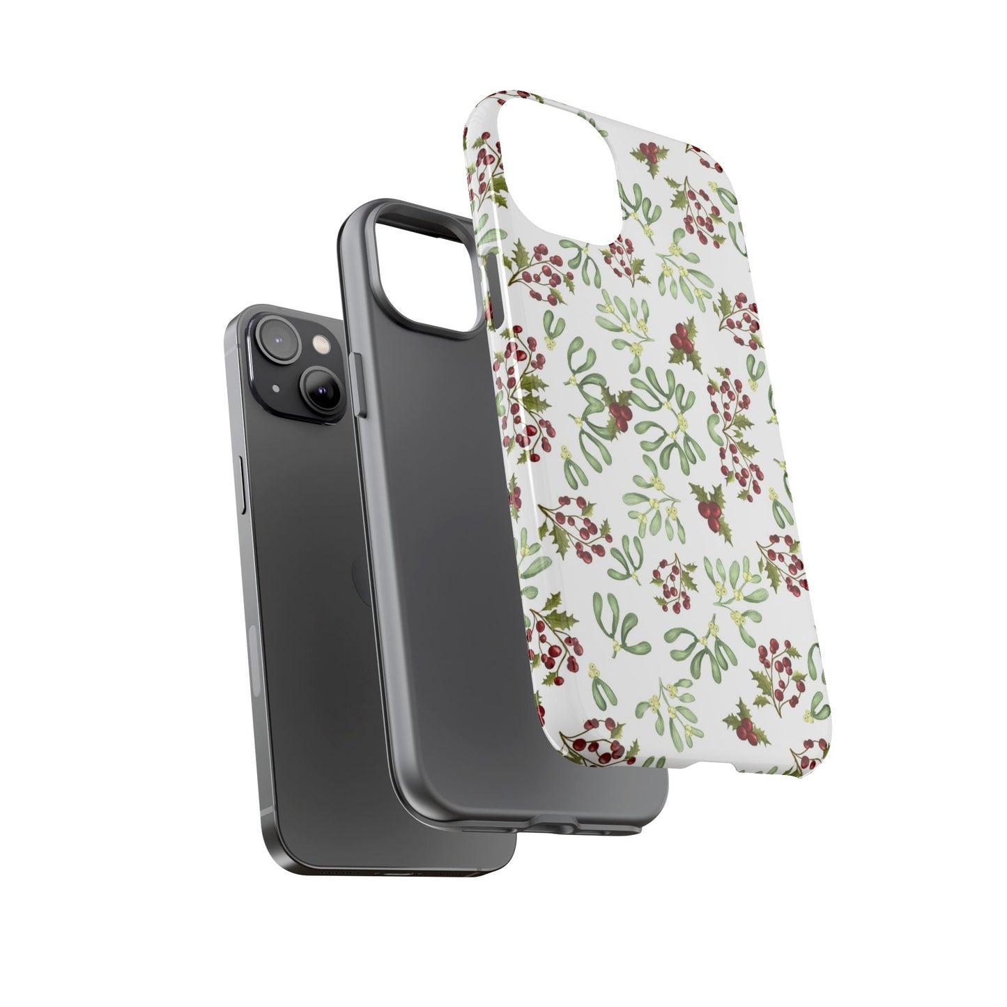Red Green Watercolor Chriatmas Phone Case