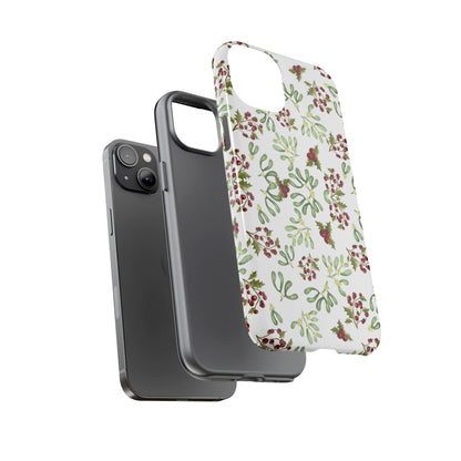 Red Green Watercolor Chriatmas Phone Case