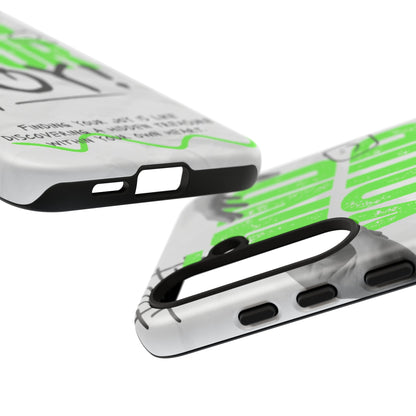 White Green Grunge Find Your Joy Phone Case
