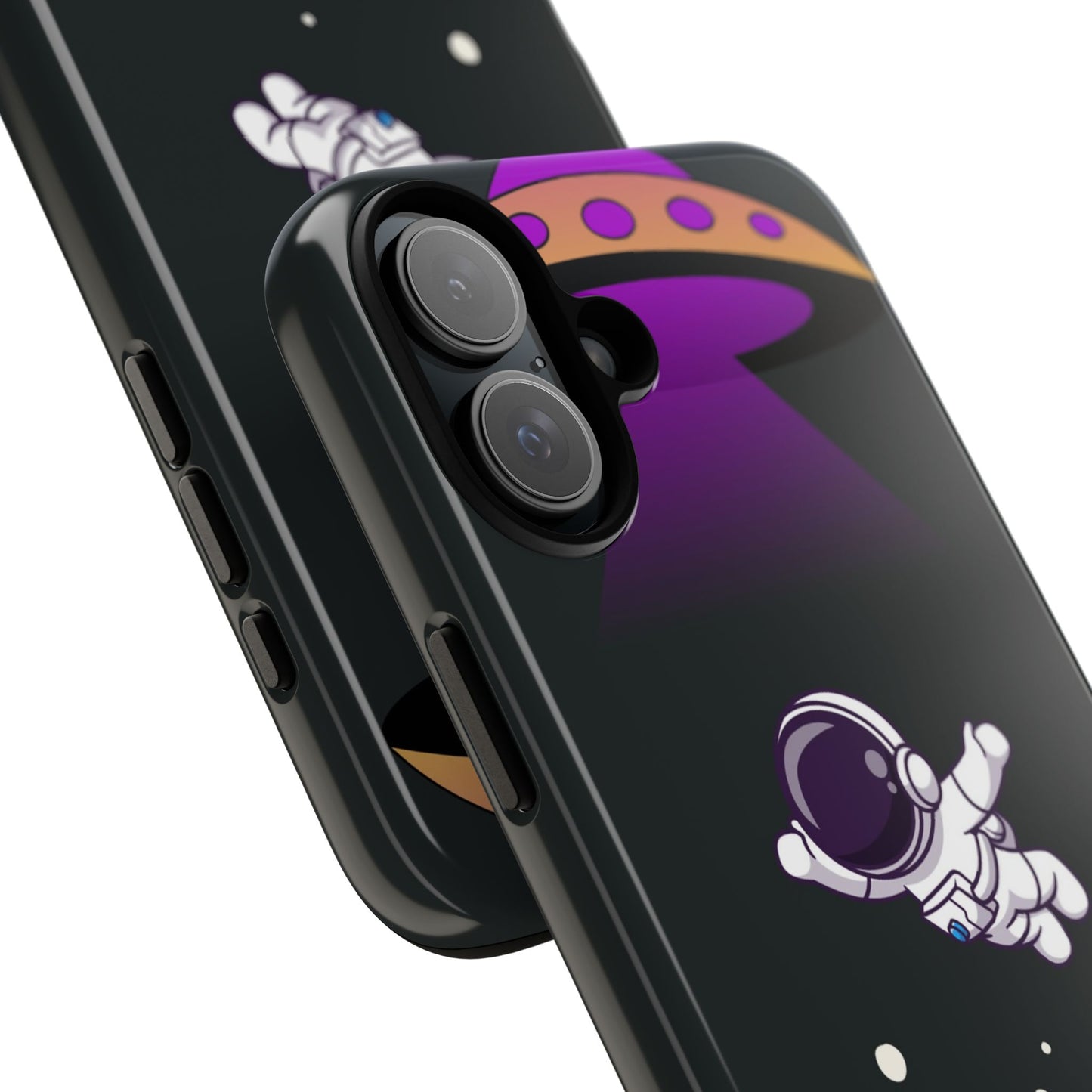 Black and Purple Minimalist Modern Space Phone Case