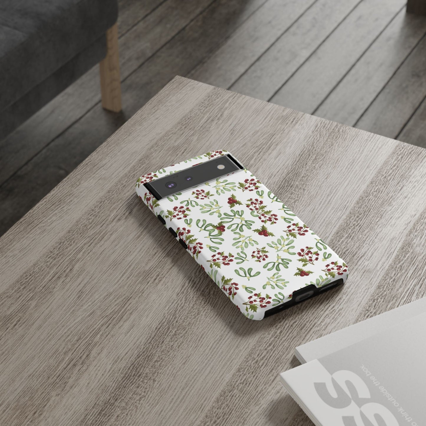Red Green Watercolor Chriatmas Phone Case