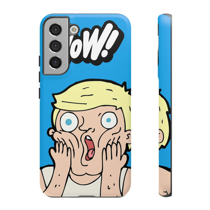 Blue Illustrated Shocked Man Phone Case