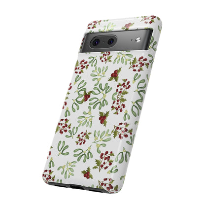 Red Green Watercolor Chriatmas Phone Case