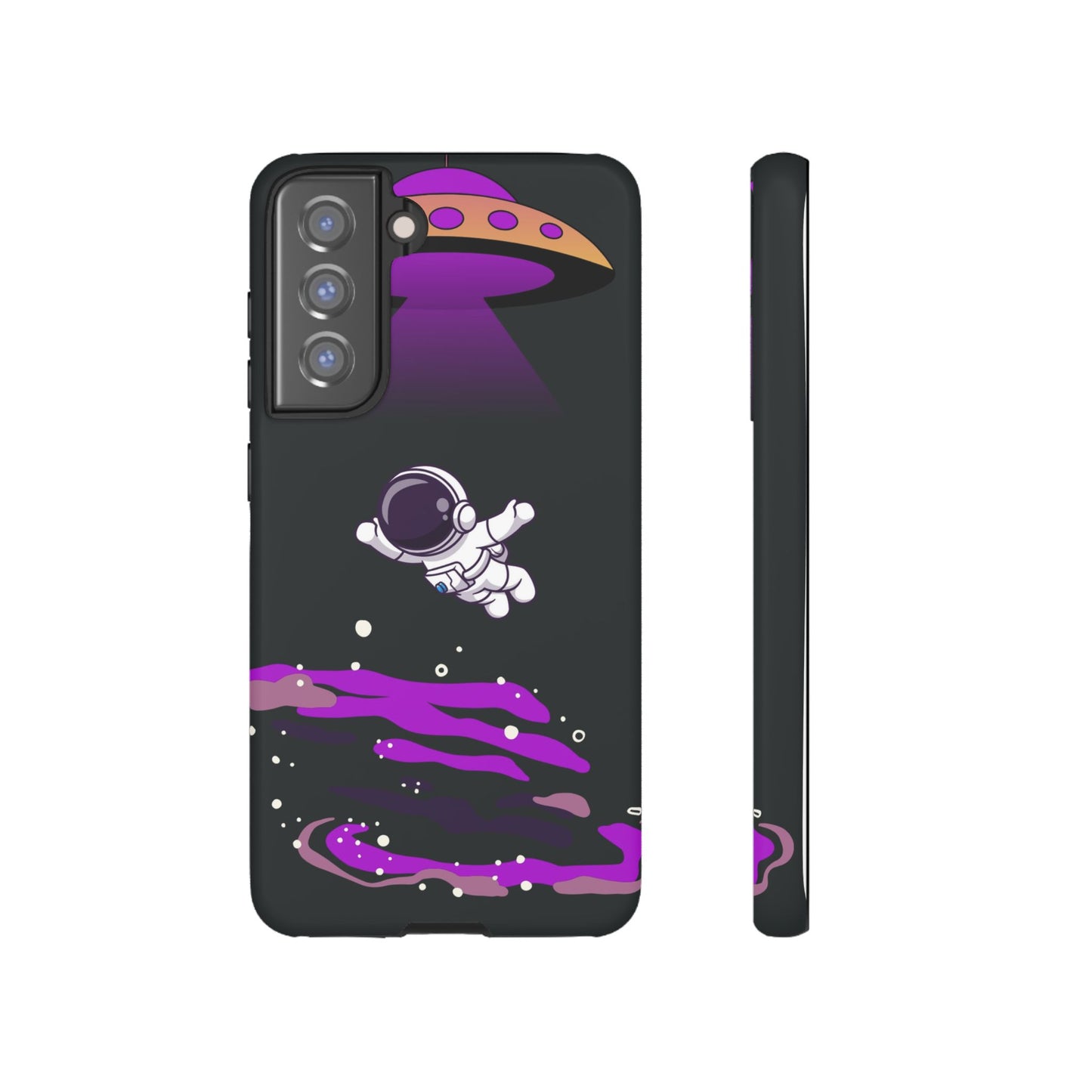 Black and Purple Minimalist Modern Space Phone Case