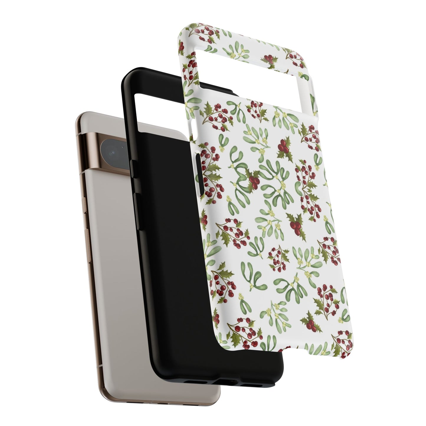 Red Green Watercolor Chriatmas Phone Case