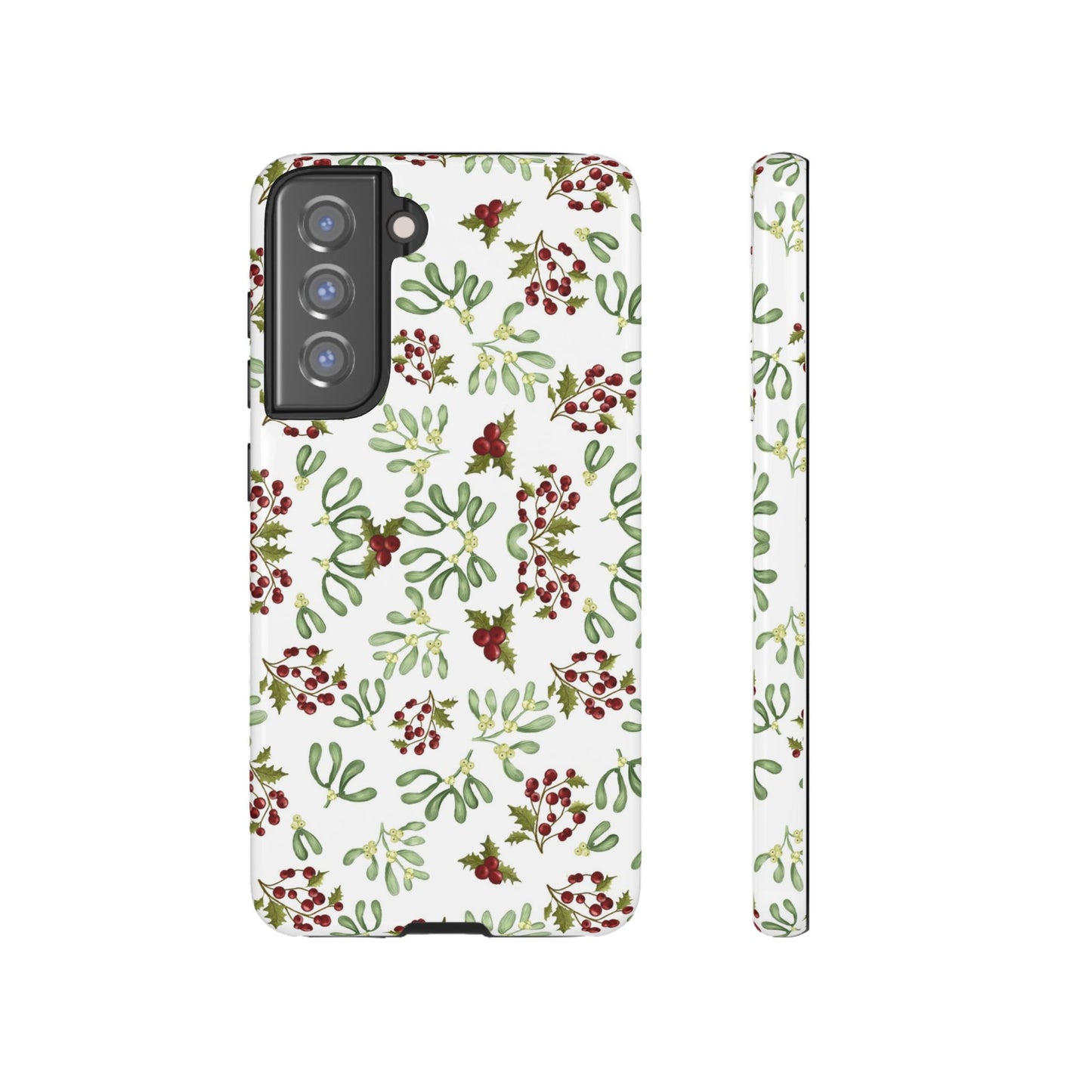 Red Green Watercolor Chriatmas Phone Case