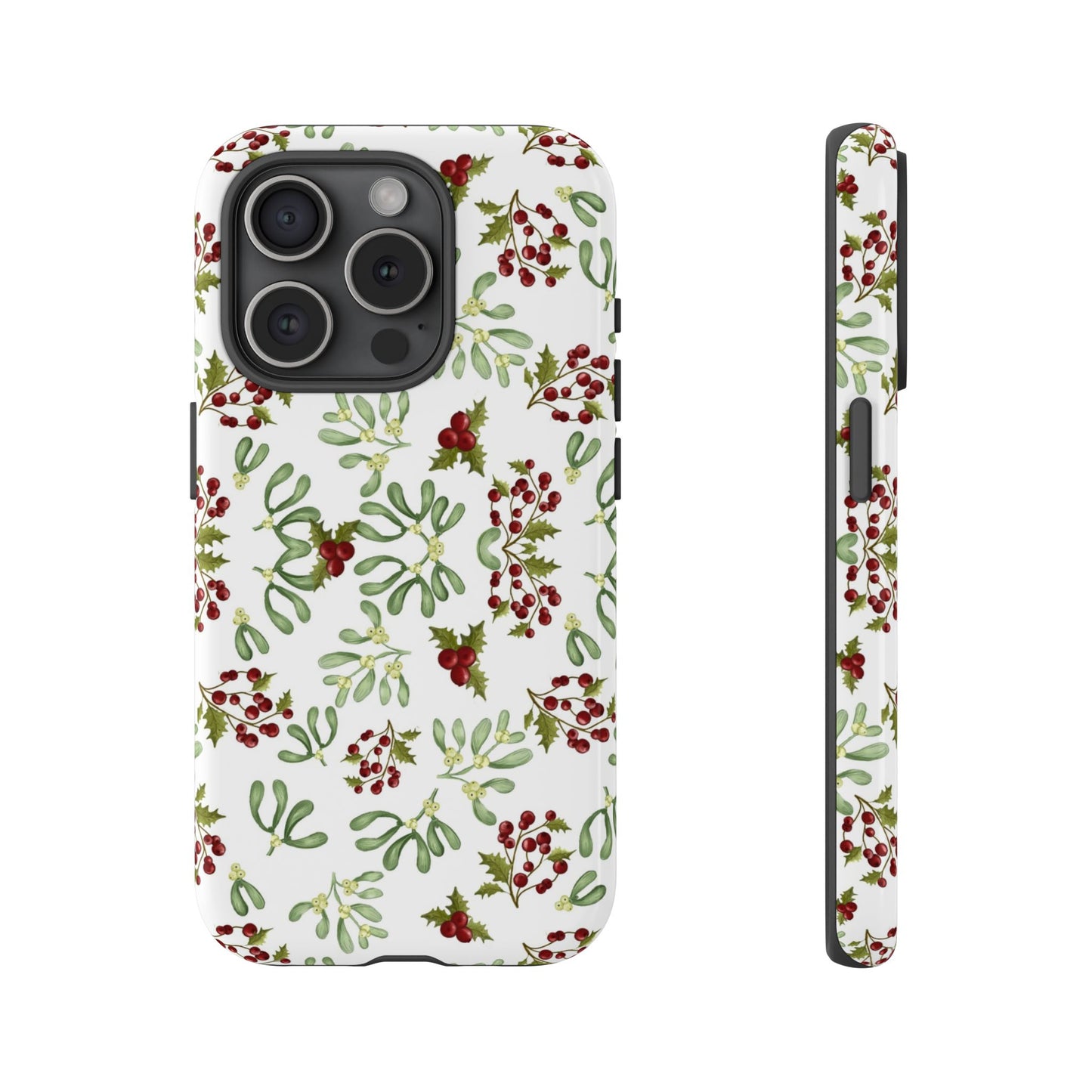 Red Green Watercolor Chriatmas Phone Case