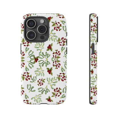 Red Green Watercolor Chriatmas Phone Case