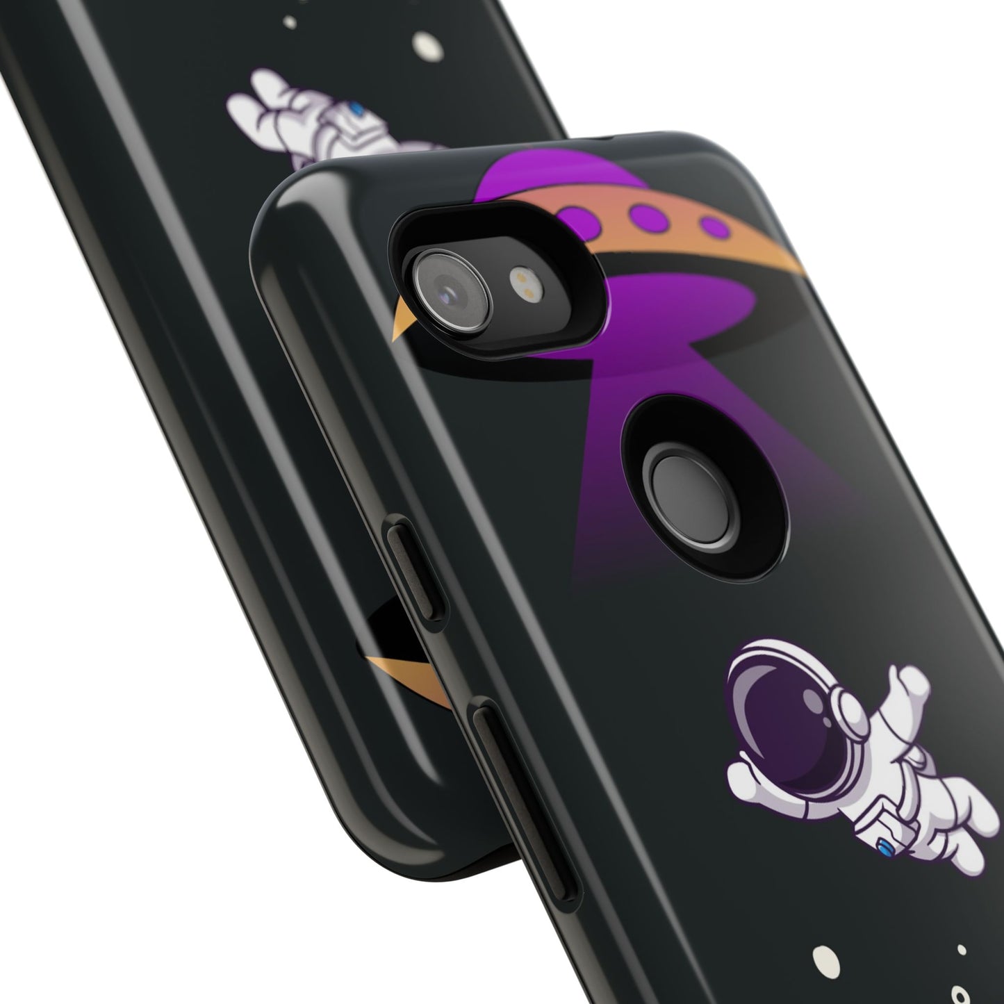 Black and Purple Minimalist Modern Space Phone Case