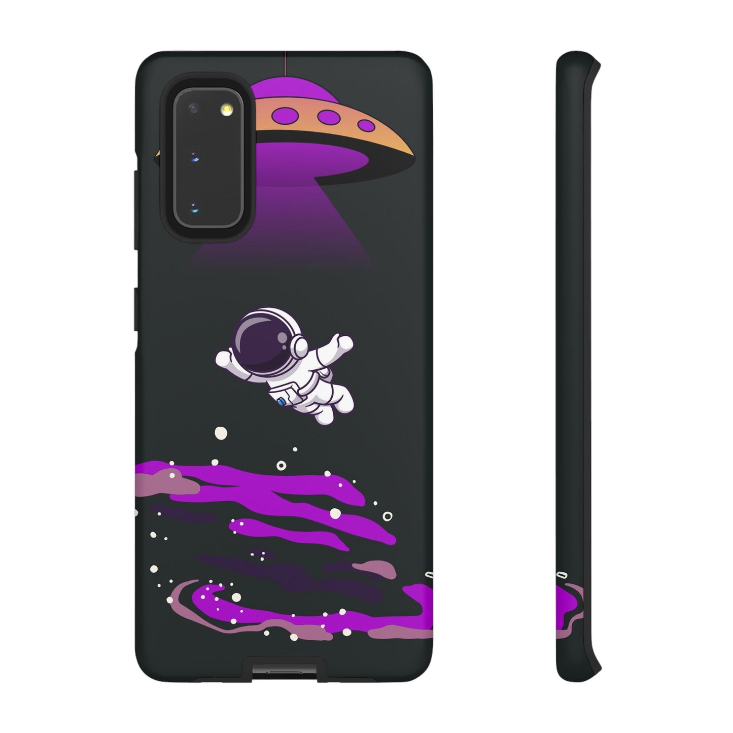 Black and Purple Minimalist Modern Space Phone Case
