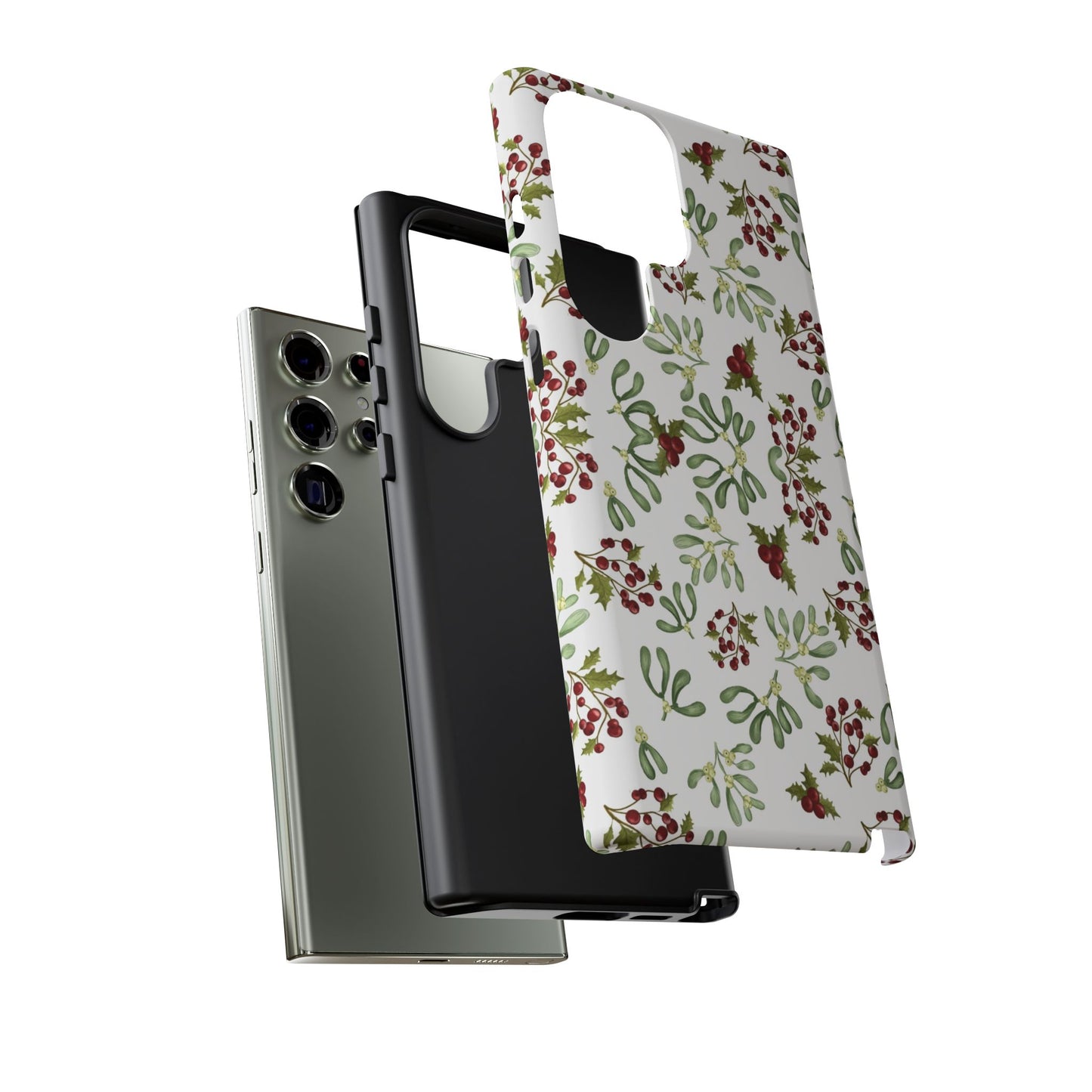 Red Green Watercolor Chriatmas Phone Case