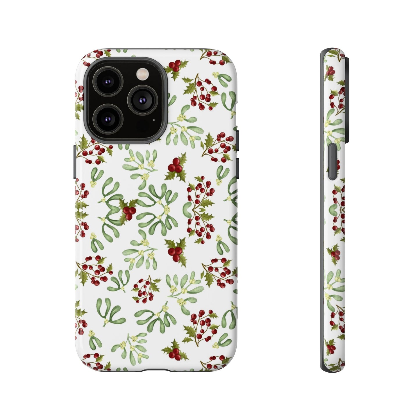 Red Green Watercolor Chriatmas Phone Case