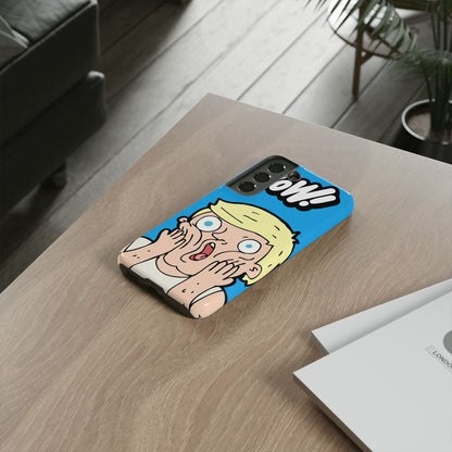 Blue Illustrated Shocked Man Phone Case