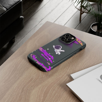 Black and Purple Minimalist Modern Space Phone Case