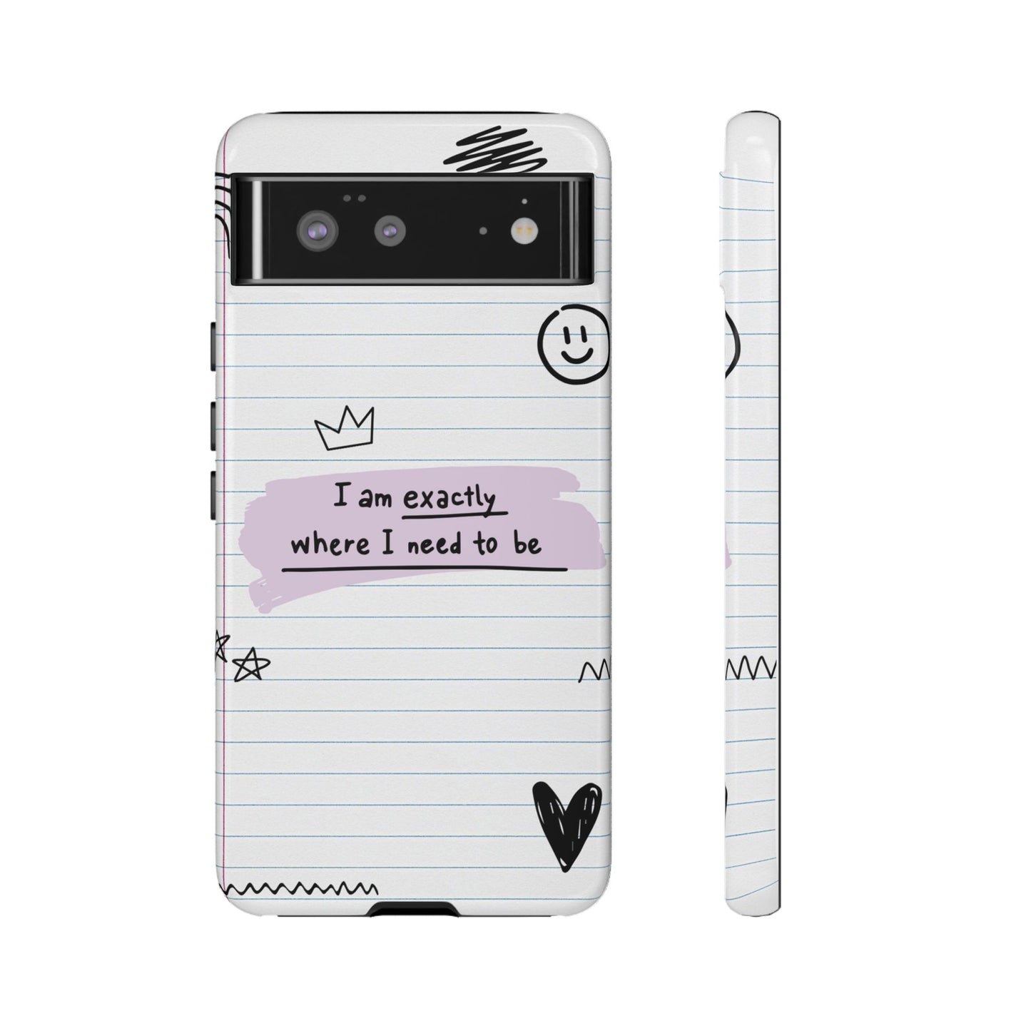 Self Affirmation Doodle Paper Phone Case