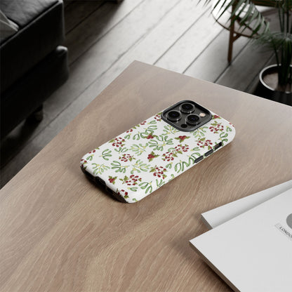 Red Green Watercolor Chriatmas Phone Case
