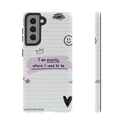 Self Affirmation Doodle Paper Phone Case