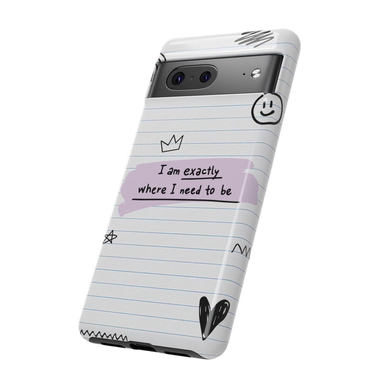 Self Affirmation Doodle Paper Phone Case