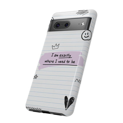 Self Affirmation Doodle Paper Phone Case