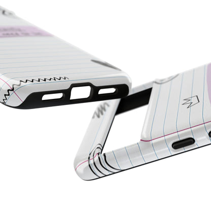 Self Affirmation Doodle Paper Phone Case