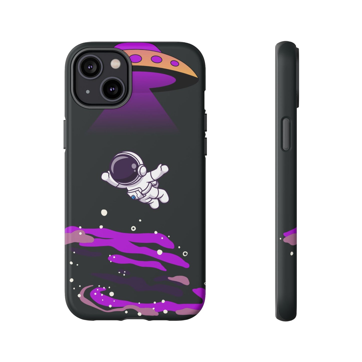 Black and Purple Minimalist Modern Space Phone Case