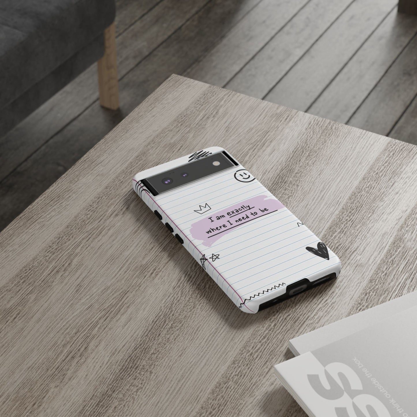 Self Affirmation Doodle Paper Phone Case