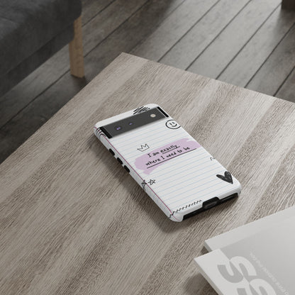 Self Affirmation Doodle Paper Phone Case