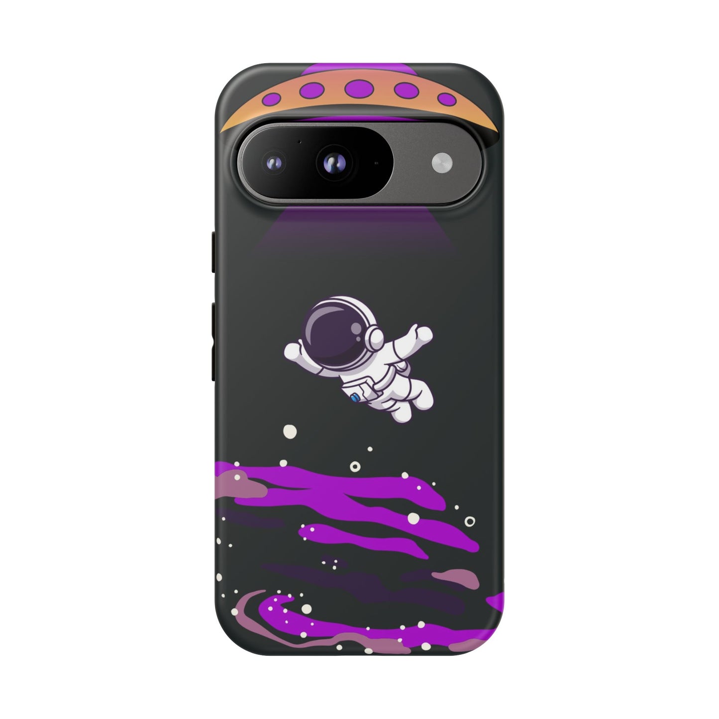 Black and Purple Minimalist Modern Space Phone Case