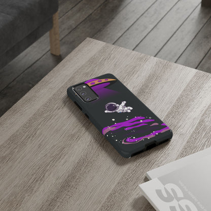 Black and Purple Minimalist Modern Space Phone Case