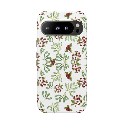 Red Green Watercolor Chriatmas Phone Case