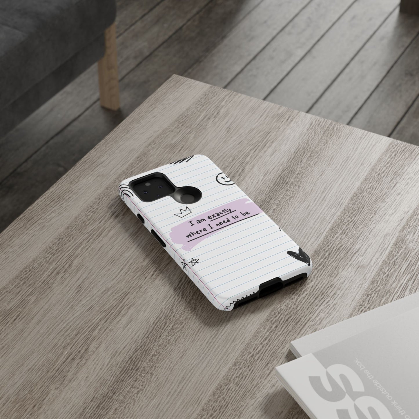 Self Affirmation Doodle Paper Phone Case