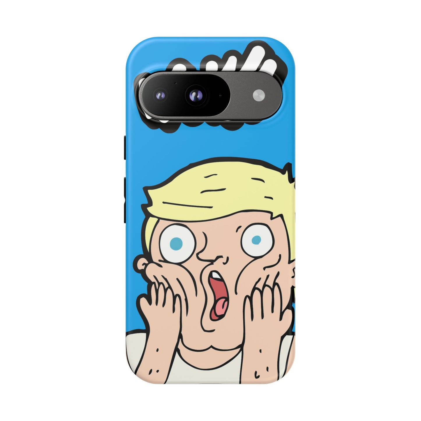 Blue Illustrated Shocked Man Phone Case