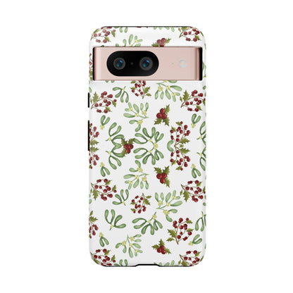 Red Green Watercolor Chriatmas Phone Case