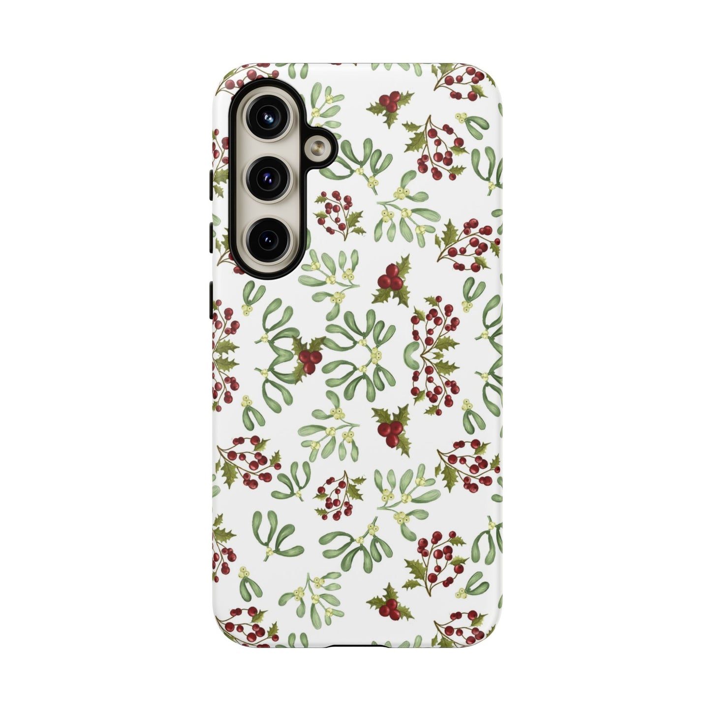 Red Green Watercolor Chriatmas Phone Case