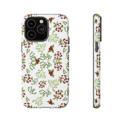Red Green Watercolor Chriatmas Phone Case