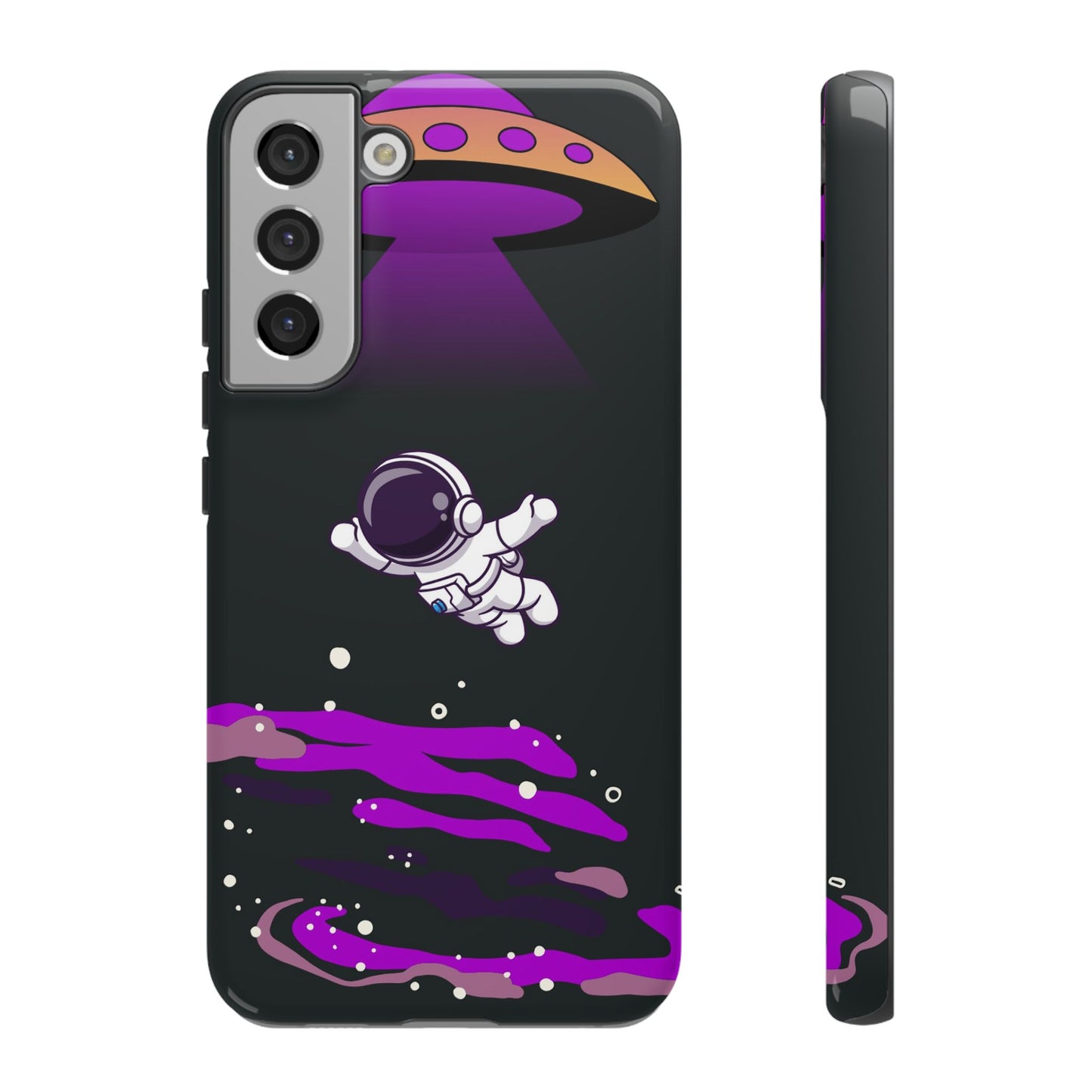 Black and Purple Minimalist Modern Space Phone Case