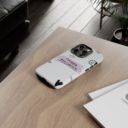 Self Affirmation Doodle Paper Phone Case