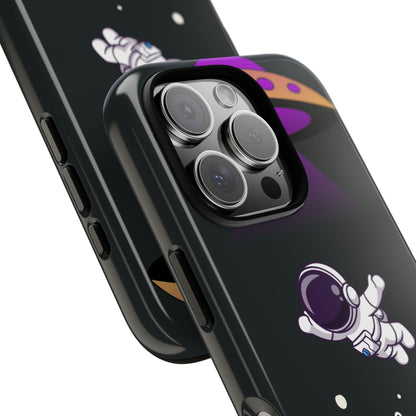 Black and Purple Minimalist Modern Space Phone Case