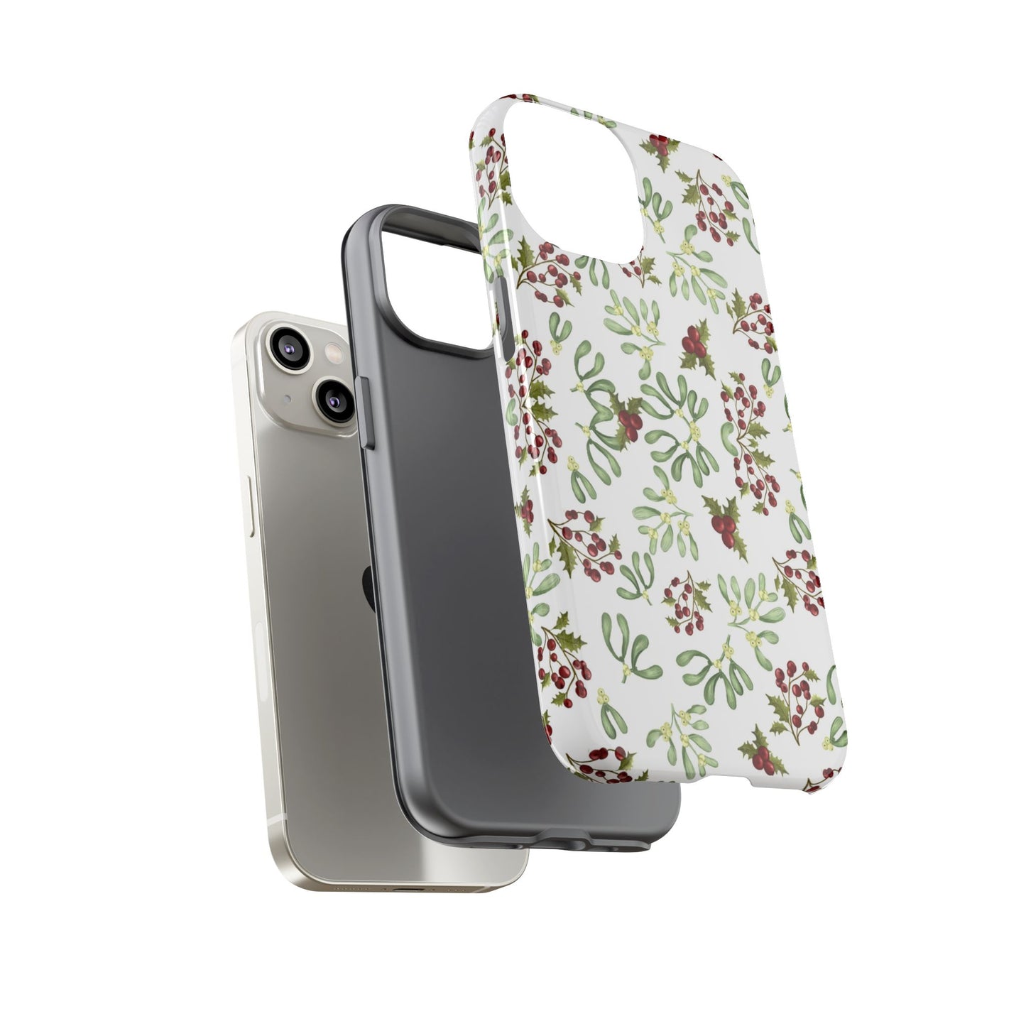 Red Green Watercolor Chriatmas Phone Case