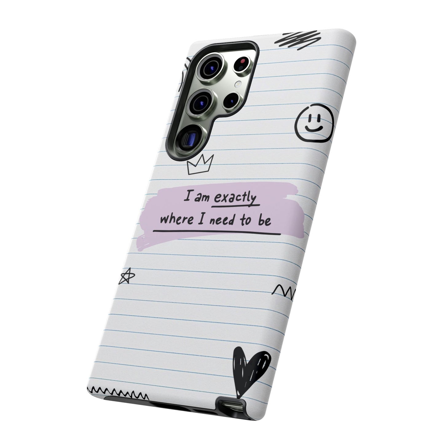 Self Affirmation Doodle Paper Phone Case