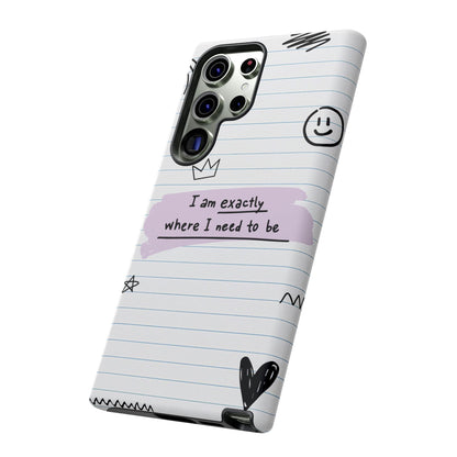 Self Affirmation Doodle Paper Phone Case