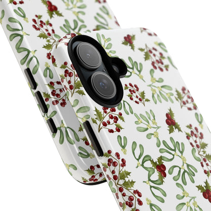 Red Green Watercolor Chriatmas Phone Case