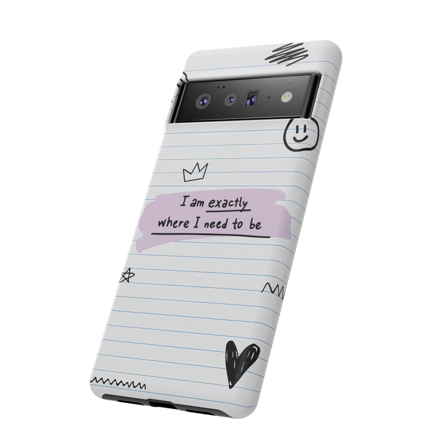 Self Affirmation Doodle Paper Phone Case